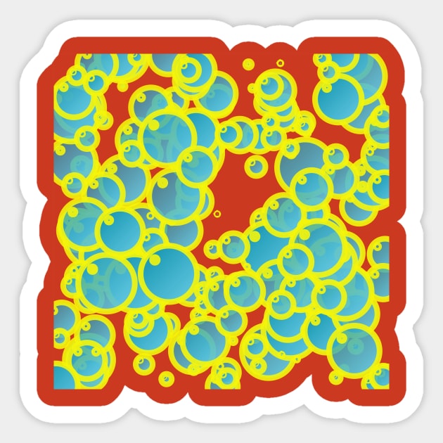 Blue bubbles Sticker by Gaspar Avila